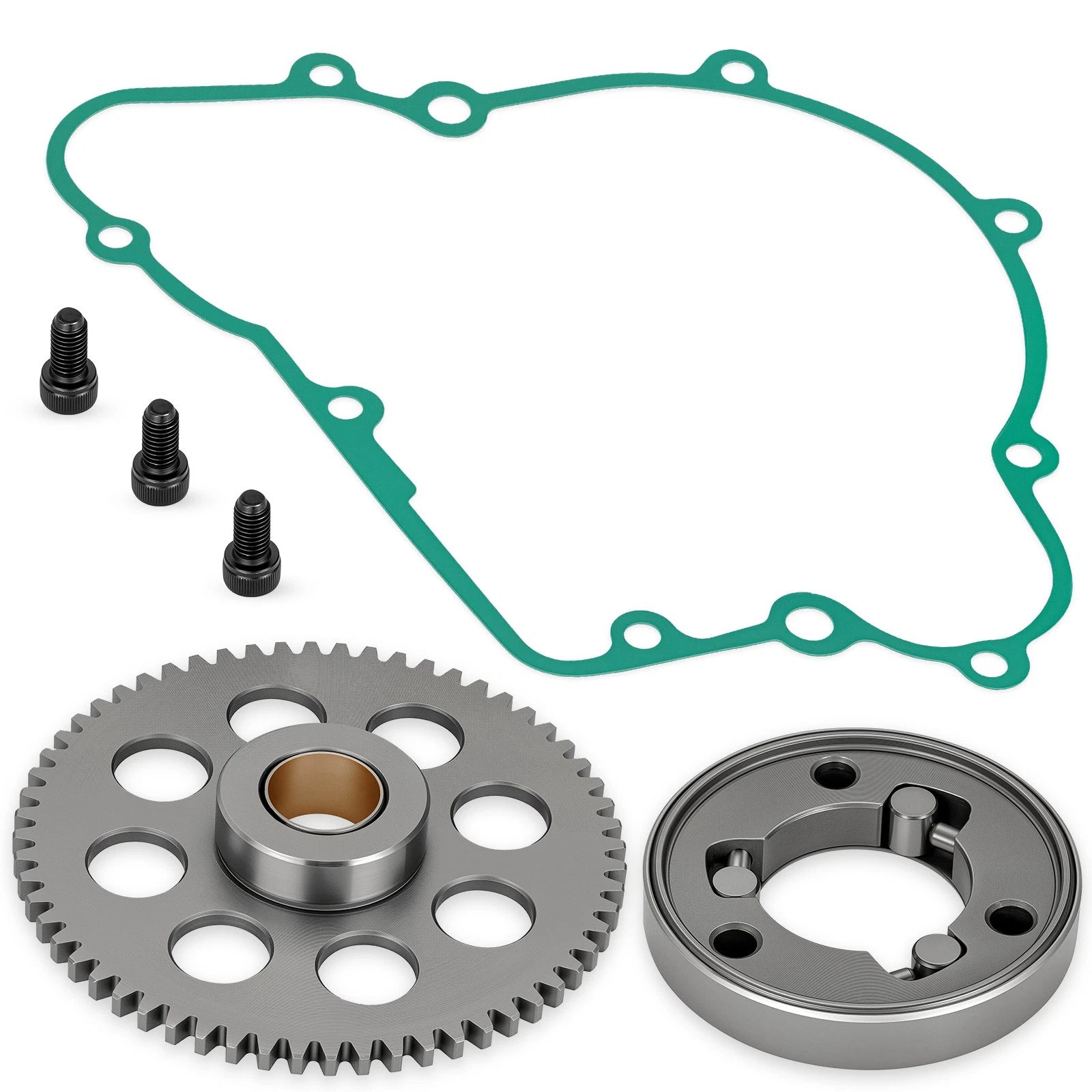 Starter Clutch One Way Bearing Idler Gear Gasket for Kawasaki Bayou 220-250 (1990-2004)