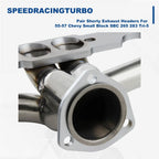 Shorty Exhaust Headers Manifold for 55-57 Chevy Small Block SBC 265 283