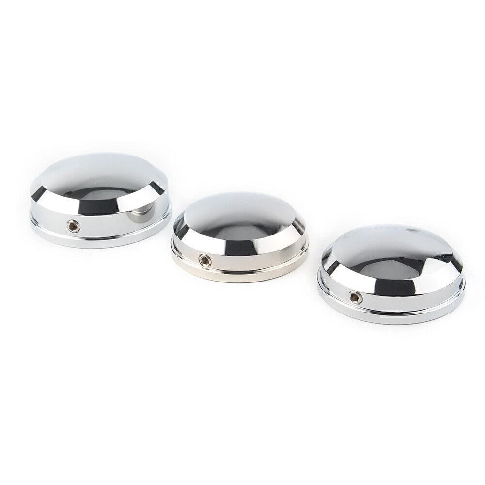 Set of 2 Chrome Upper Fork Stem Nut Covers for Harley FLS FLSS FLSTF FLSTFB FLSTFBS