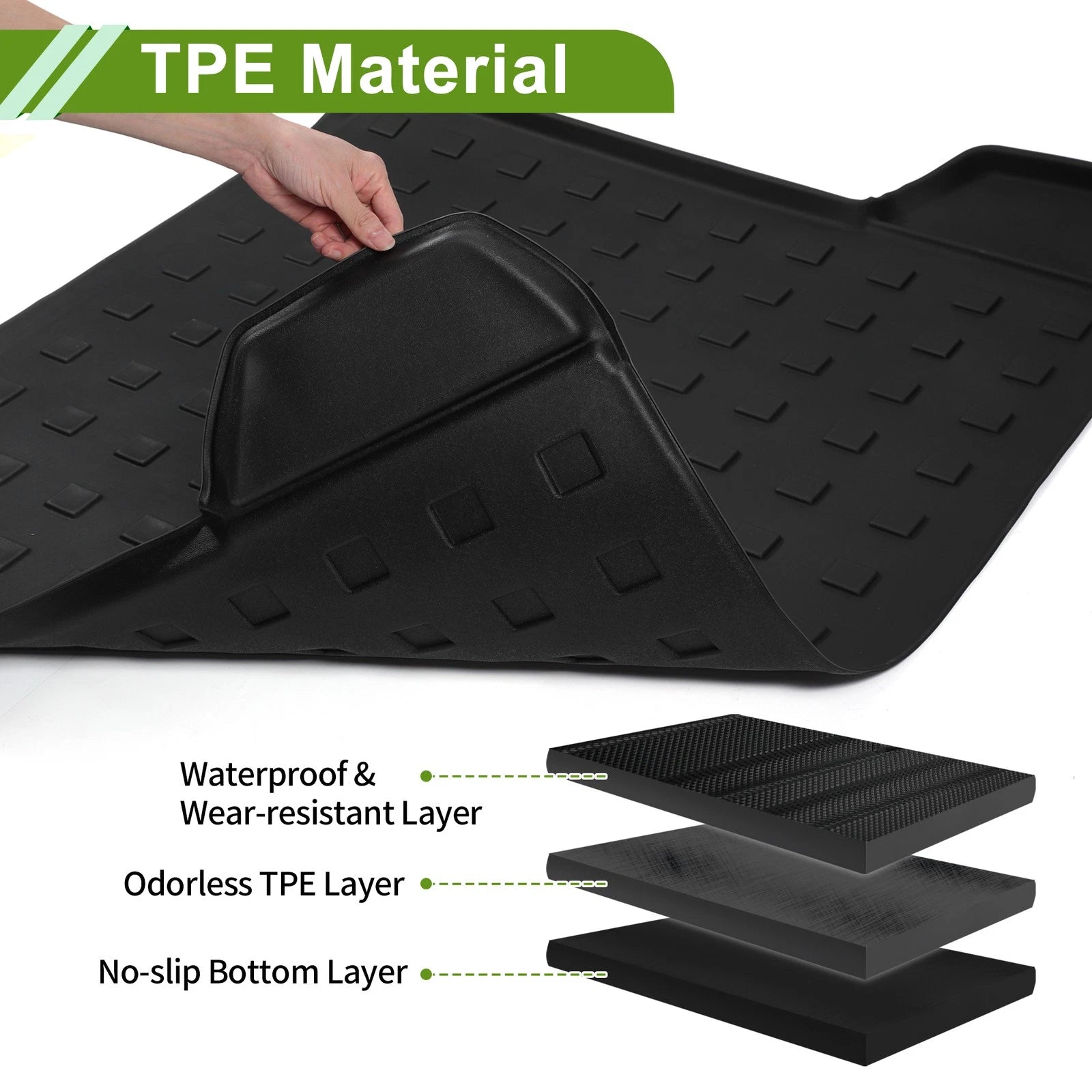 Rear Trunk Mat for Hyundai Tucson Hybrid (2022–2024) TPE Cargo Liner