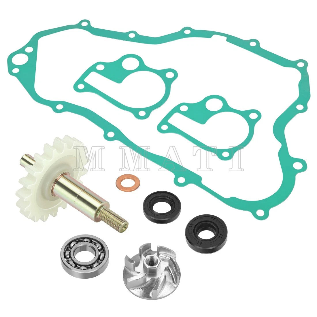 Water Pump Rebuild Kit for Honda CR250R (1992–1996) - Impeller, Shaft, Gear, Bearing, Gasket