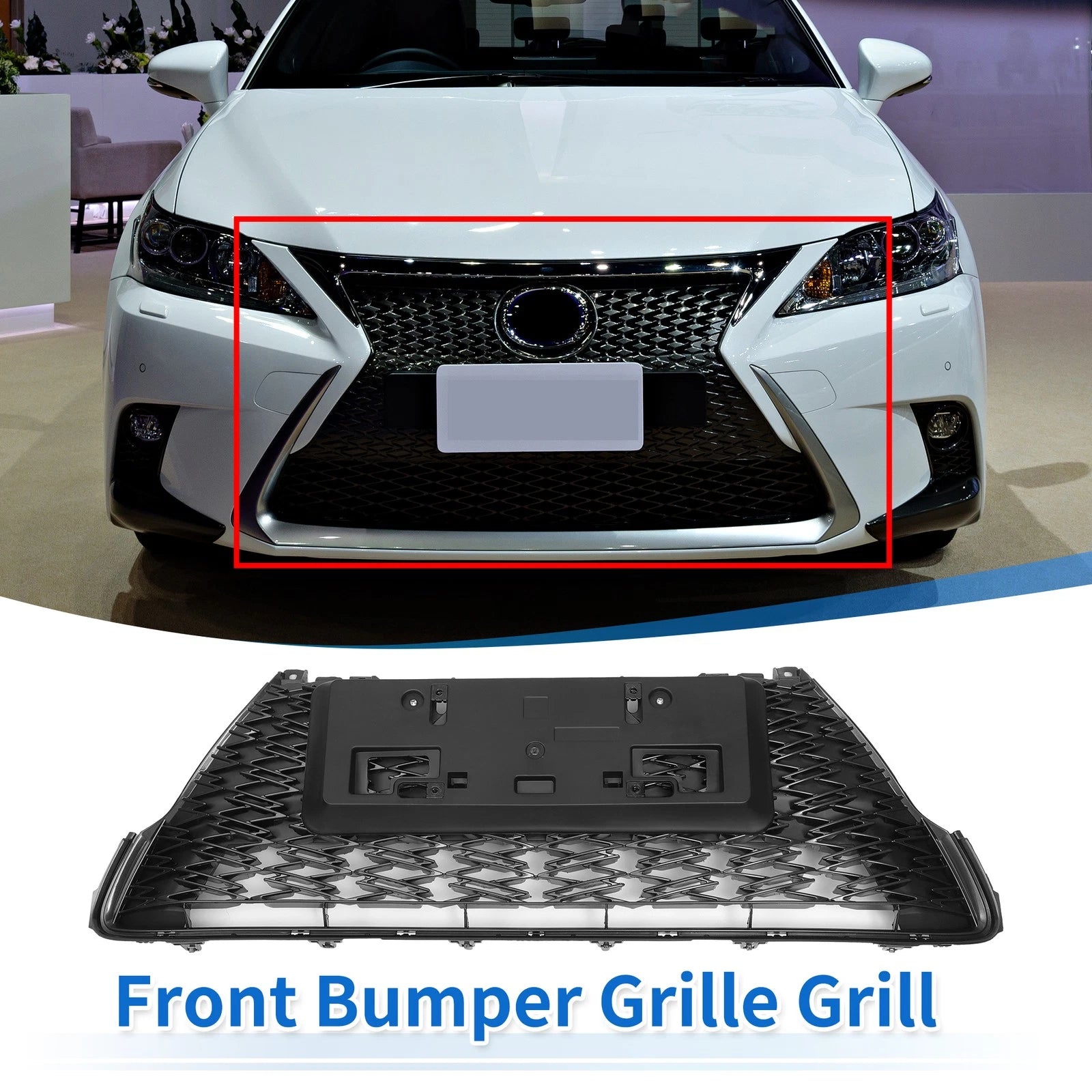 Front Lower Hood Bumper Grille for Lexus CT200h (2017) No.5310276100 Black