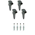Set of 4 Ignition Coils & Iridium Spark Plugs for Santa Fe Sport, Sorento (2013–2019)