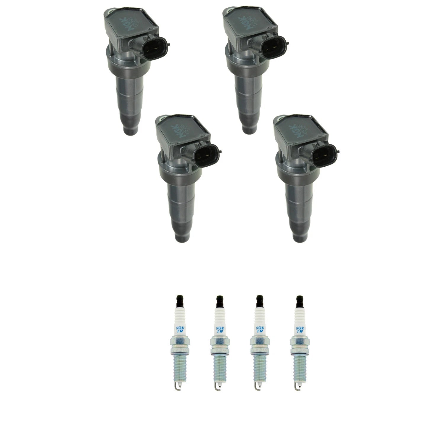 Set of 4 Ignition Coils & Iridium Spark Plugs for Santa Fe Sport, Sorento (2013–2019)
