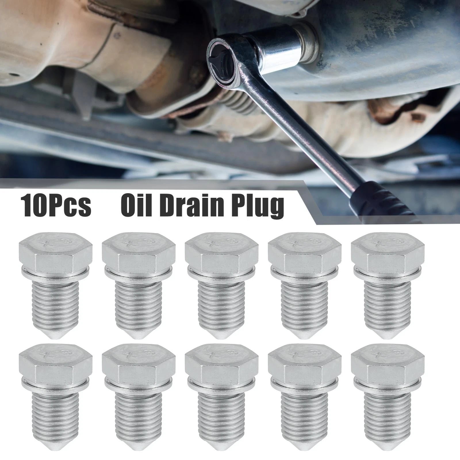 10pcs M14x1.5 Magnetic Oil Drain Plug with Gasket for Volkswagen 
