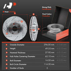 Front Drilled Brake Rotors and Ceramic Pads for Lexus RX300 (1999–2001)