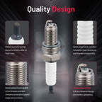 Set of 4 Iridium Spark Plugs for Suzuki GN125E (1991–1997) 2120