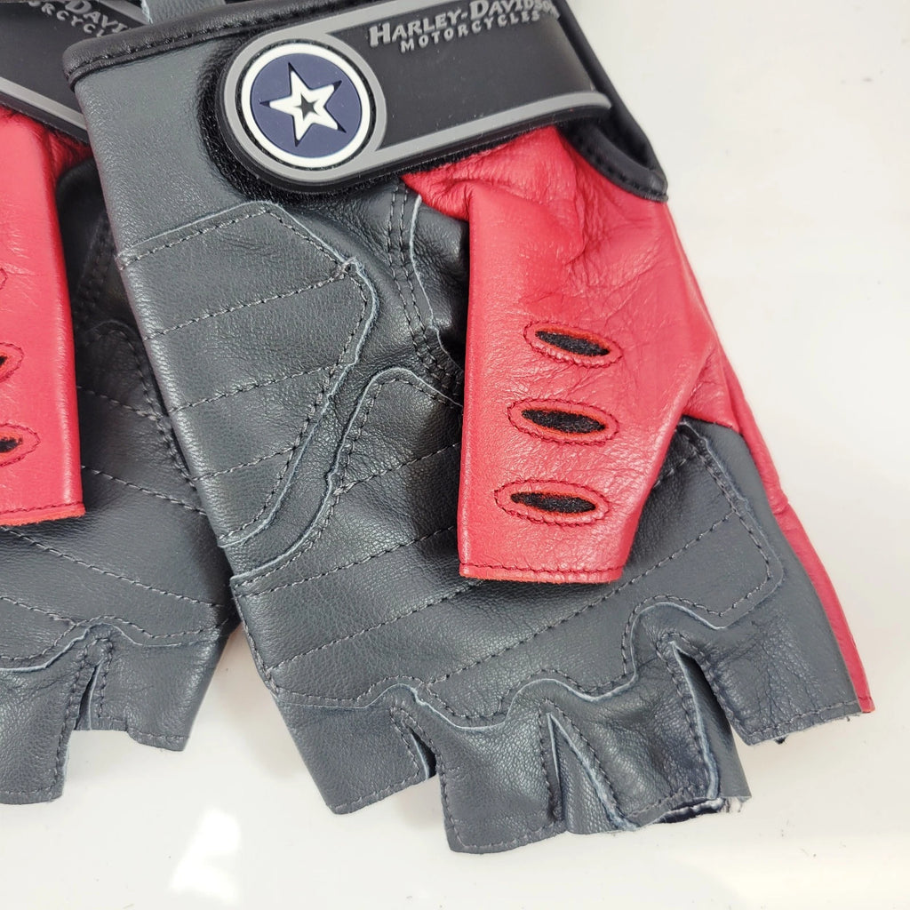 Patriot Fingerless Leather Reflective Gloves for Harley-Davidson (2019)