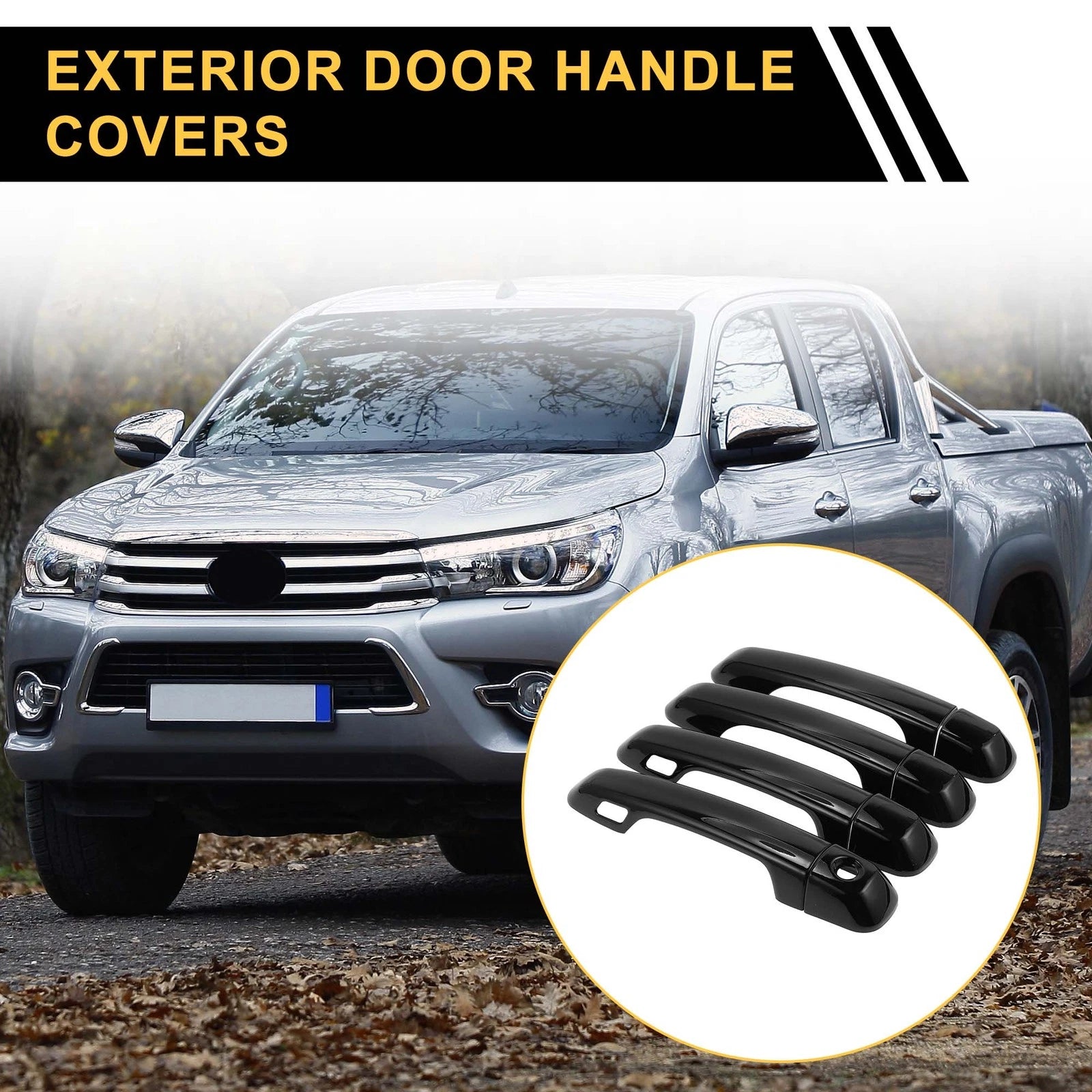 Set of 4 Exterior Door Handle Covers for Toyota 4Runner (2010–2019)