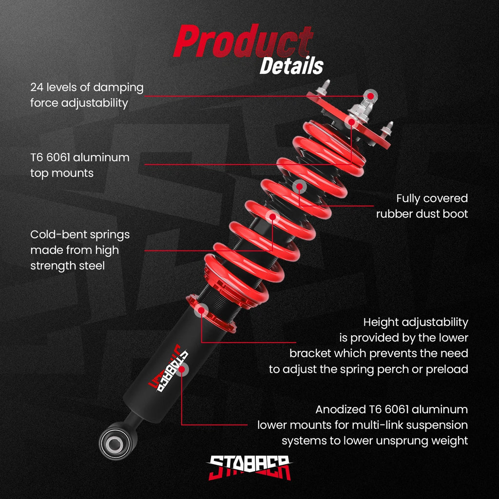 STABBER Coilovers 24 Way Damper Shock Strut for Nissan 370Z Z34 (2009–2019)