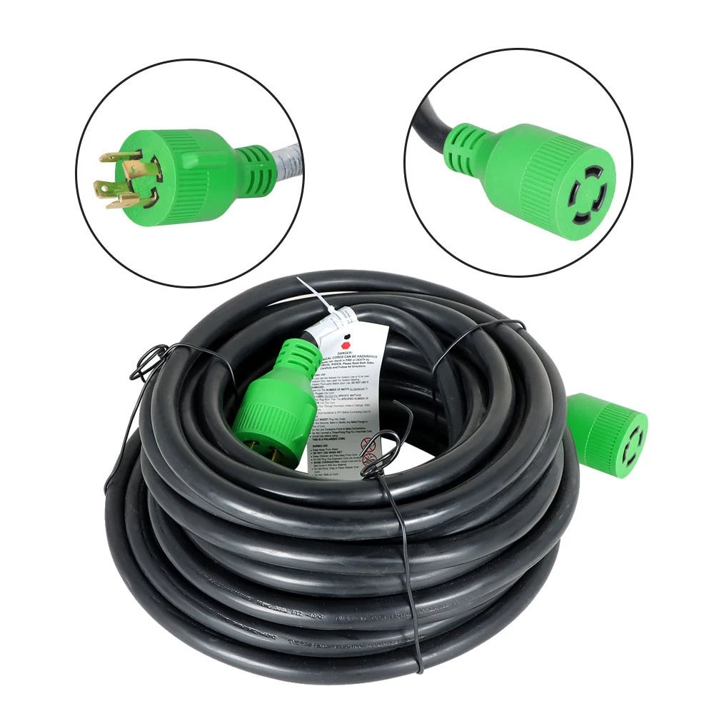 50 Foot Generator Extension Cord 4 Prong 30 Amp Power Cable
