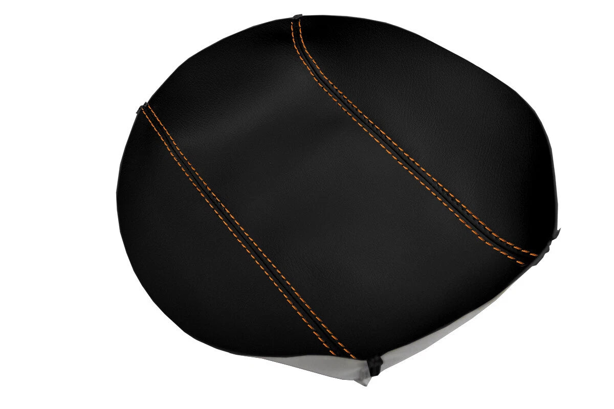 Leather Console Lid Armrest Cover for Subaru Crosstrek (2012–2017) Orange Stitch