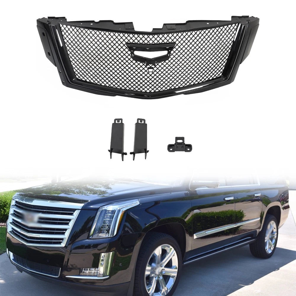 Honeycomb Mesh Front Bumper Grille for Cadillac Escalade (2015-2020) Black