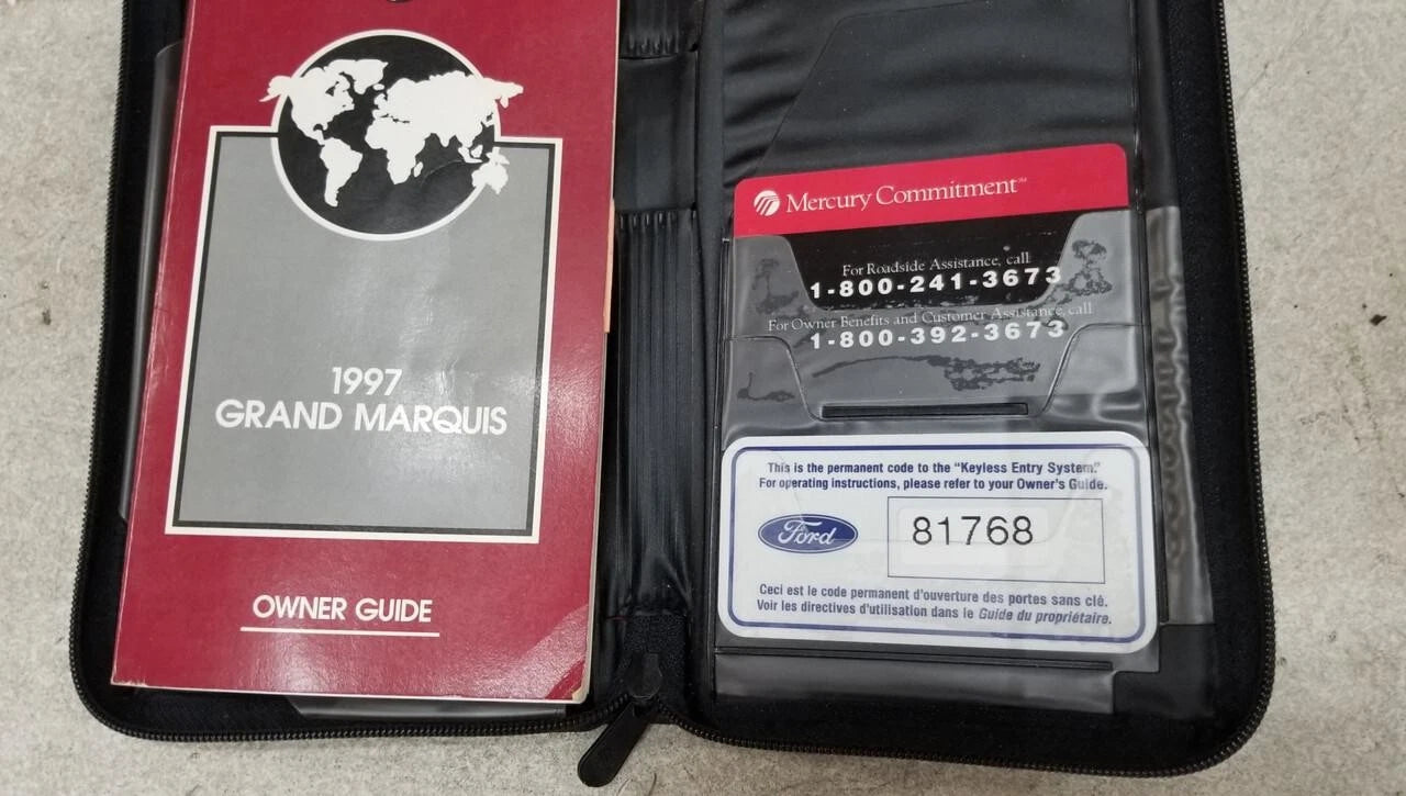 Owners Manual Kit with Case for Mercury Grand Marquis (1997)