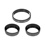 3X Headlight Volume Tune Knob Cover for Ford Mustang (2015–2020) Black