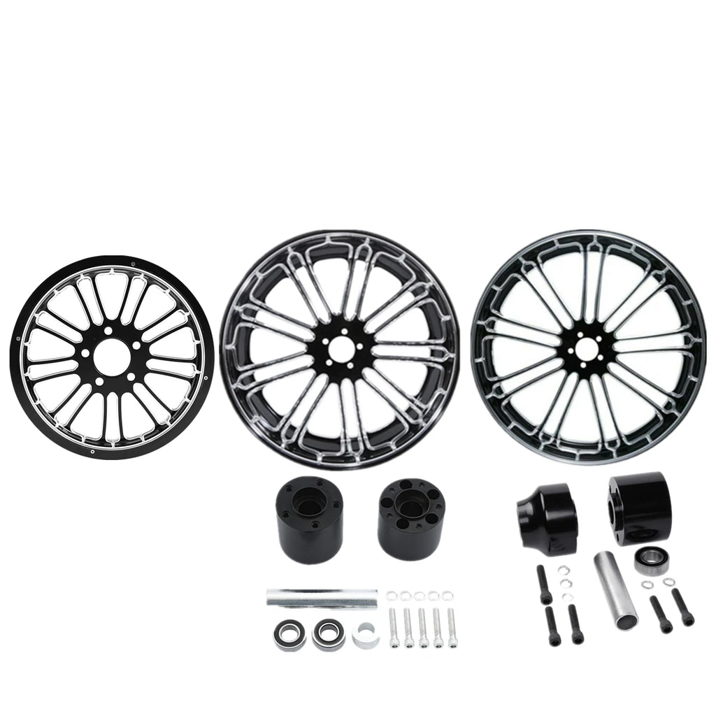 18" Front & Rear Wheel Rim Hub & Belt Pulley for Harley Touring (2009–2023)