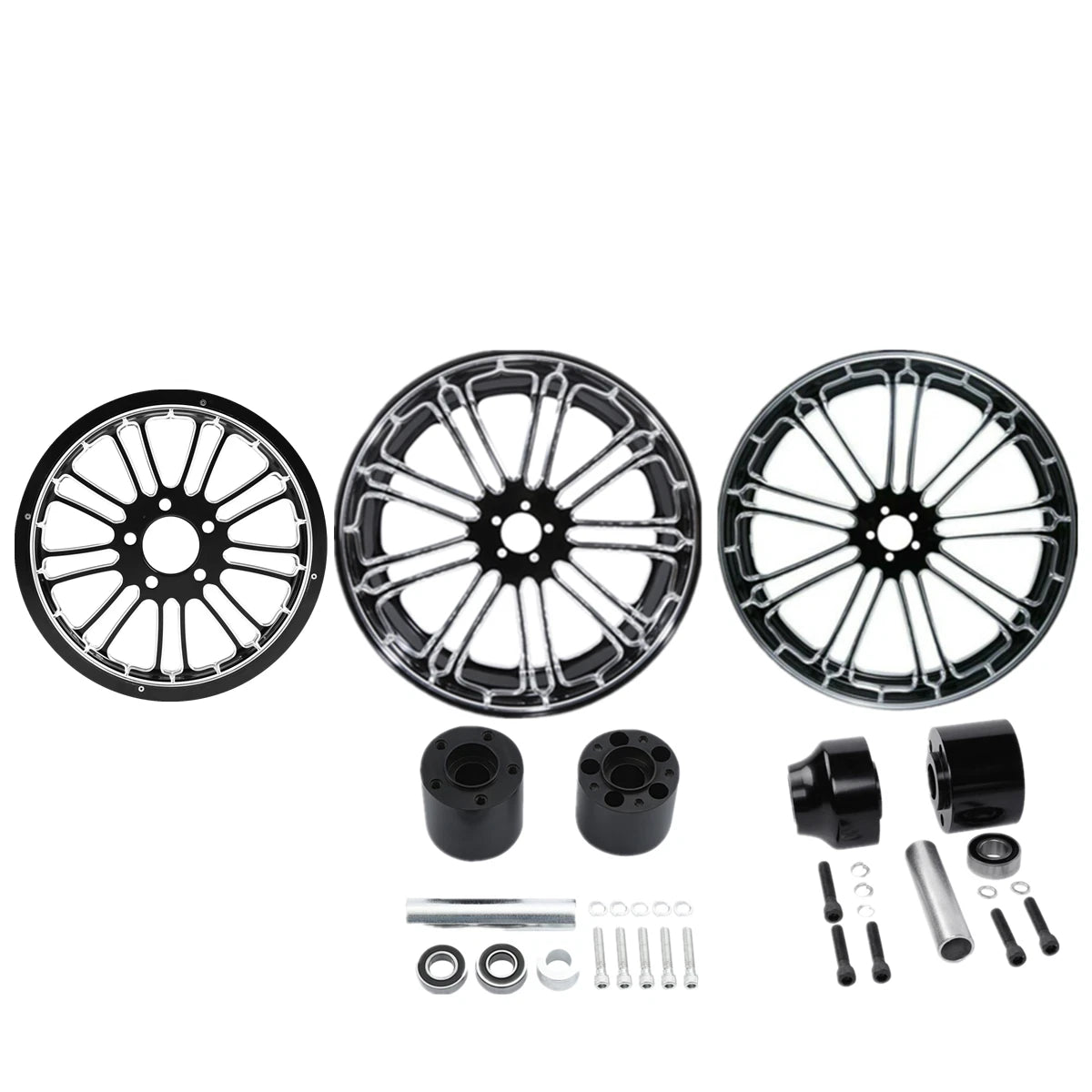 18" Front & Rear Wheel Rim Hub & Belt Pulley for Harley Touring (2009–2023)
