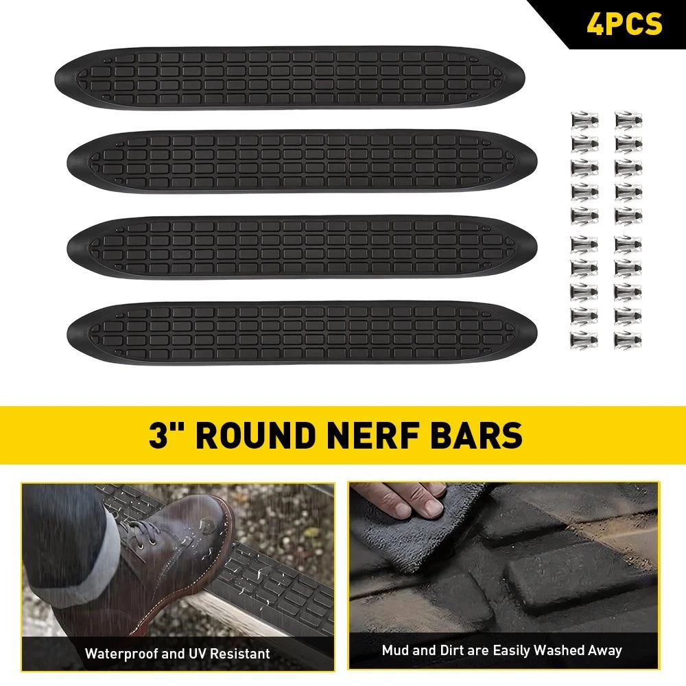 Set of 4 Step Pads for Universal 3" Round Nerf Bars