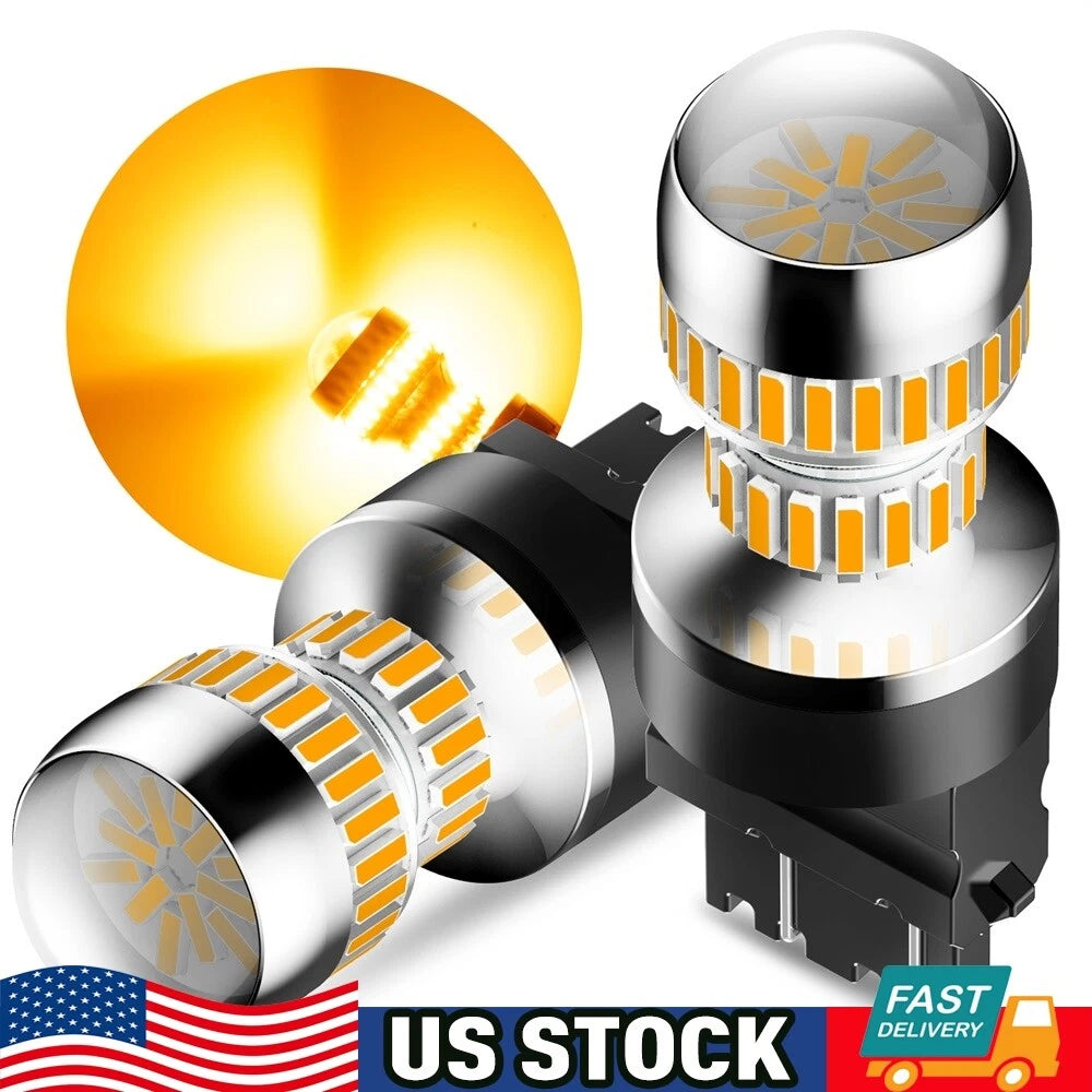 2X Amber 3157 LED Turn Signal Light Bulb for AUXITO (Canbus)