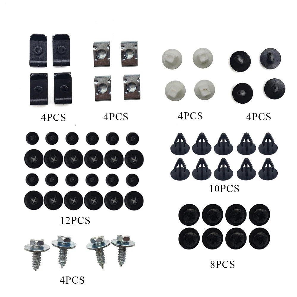 50 Pcs Fender Bumper Screw Clips for Toyota