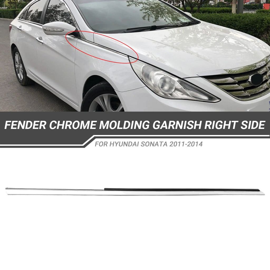 Set of 2 Fender Garnish Chrome Molding for Hyundai Sonata (2011–2014)