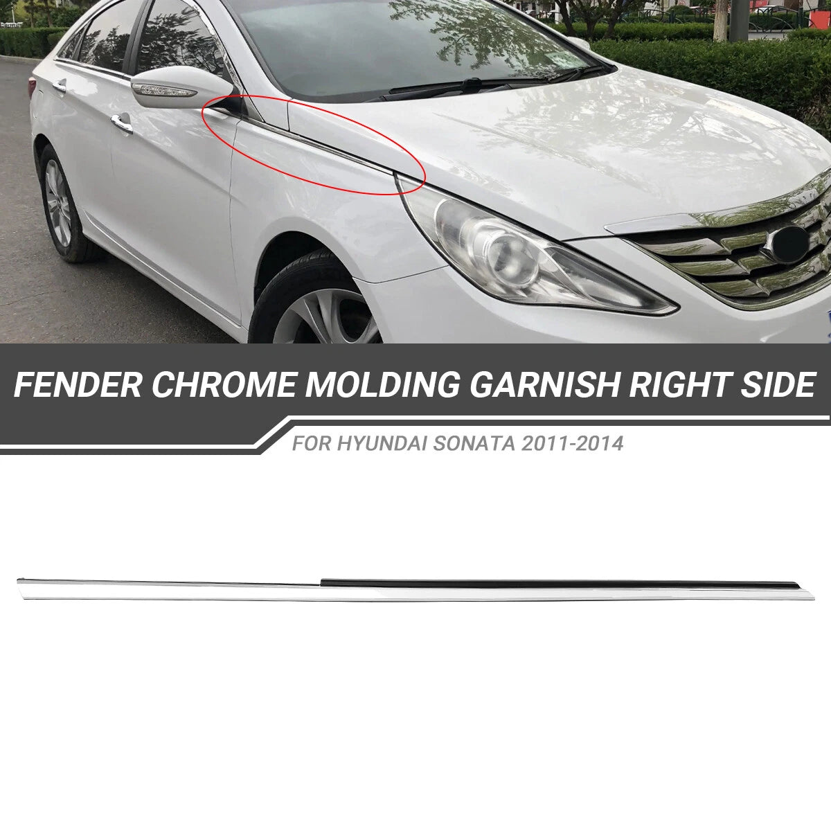 Set of 2 Fender Garnish Chrome Molding for Hyundai Sonata (2011–2014)