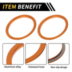 Set of 4 Orange AC Vent Dashboard Decoration Rings for Toyota Tacoma (2016–2021)