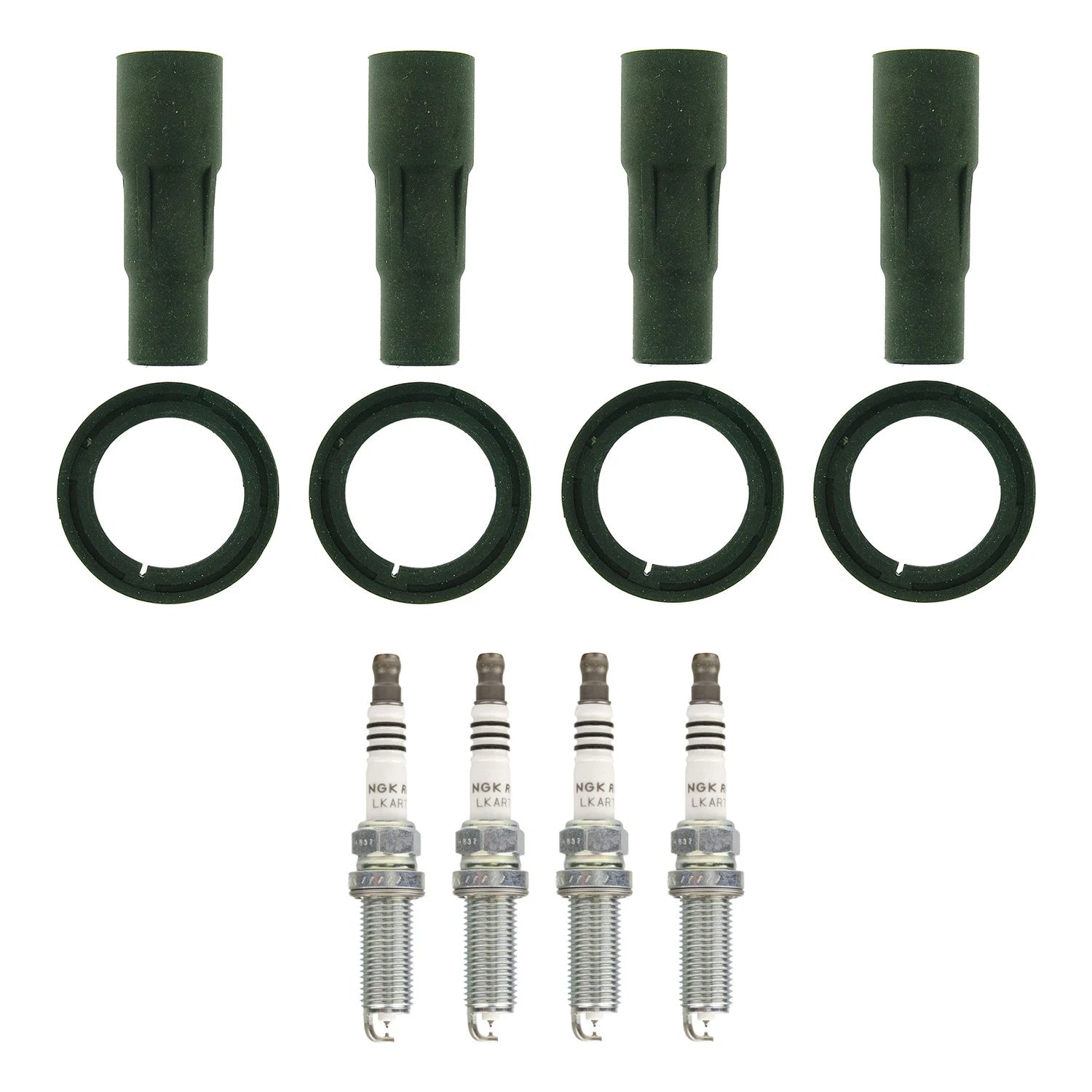 Set of 4 NGK Ruthenium HX Spark Plugs for Toyota Corolla CT200h Prius (2010–2019)