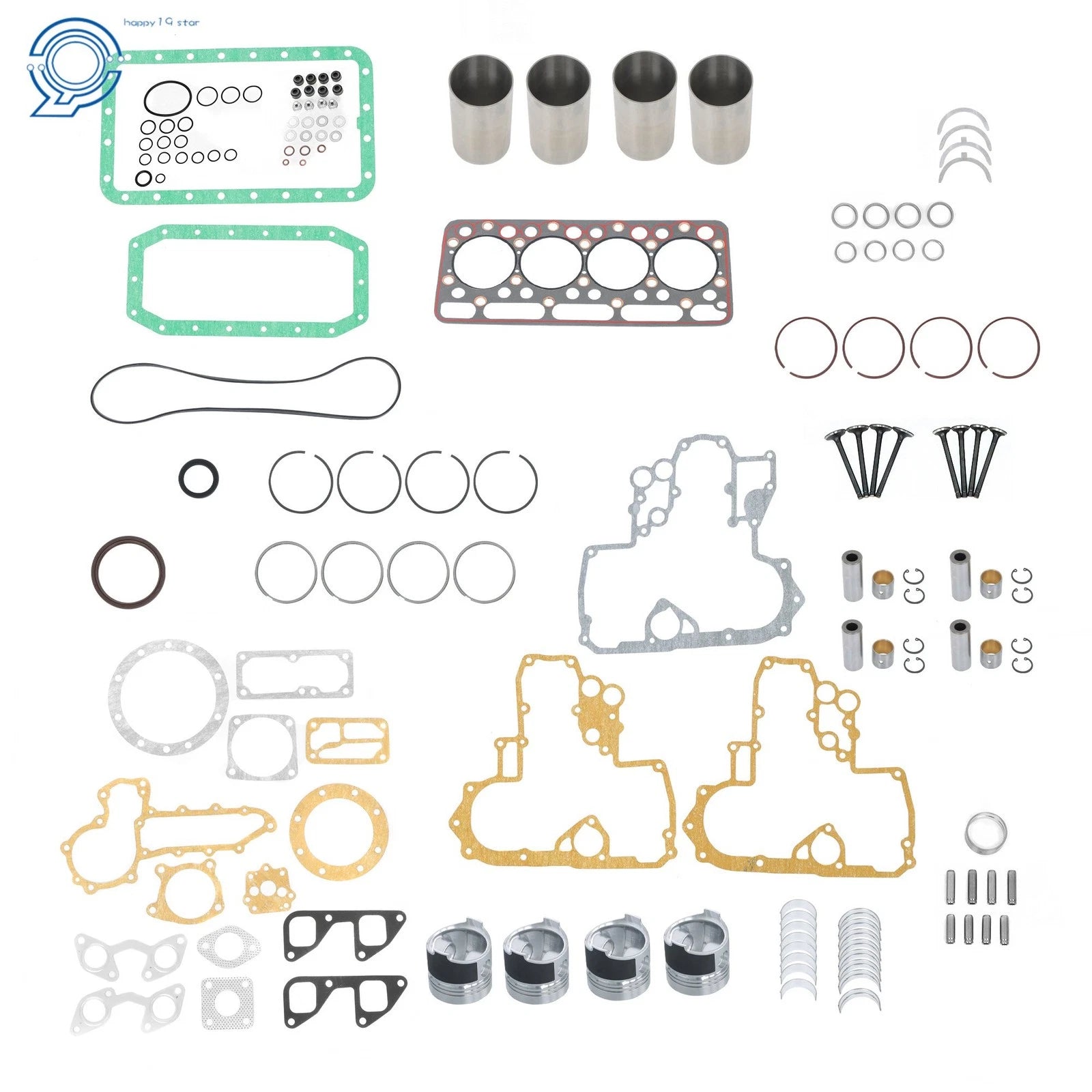 V1702 Engine Overhaul Rebuild Kit for Kubota KH90 Bobcat 743 733 (N/A)