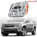 Driver Left Headlight Assembly for Chevy Equinox (2005–2009) Chrome Housing Clear
