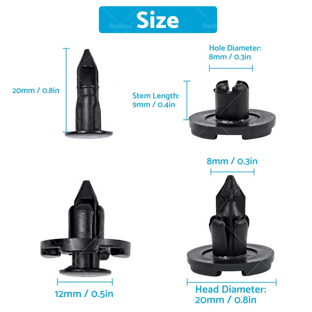 8mm Clips for Nissan Patrol (1997–2022) Inner Guard Liner Grille Retainer