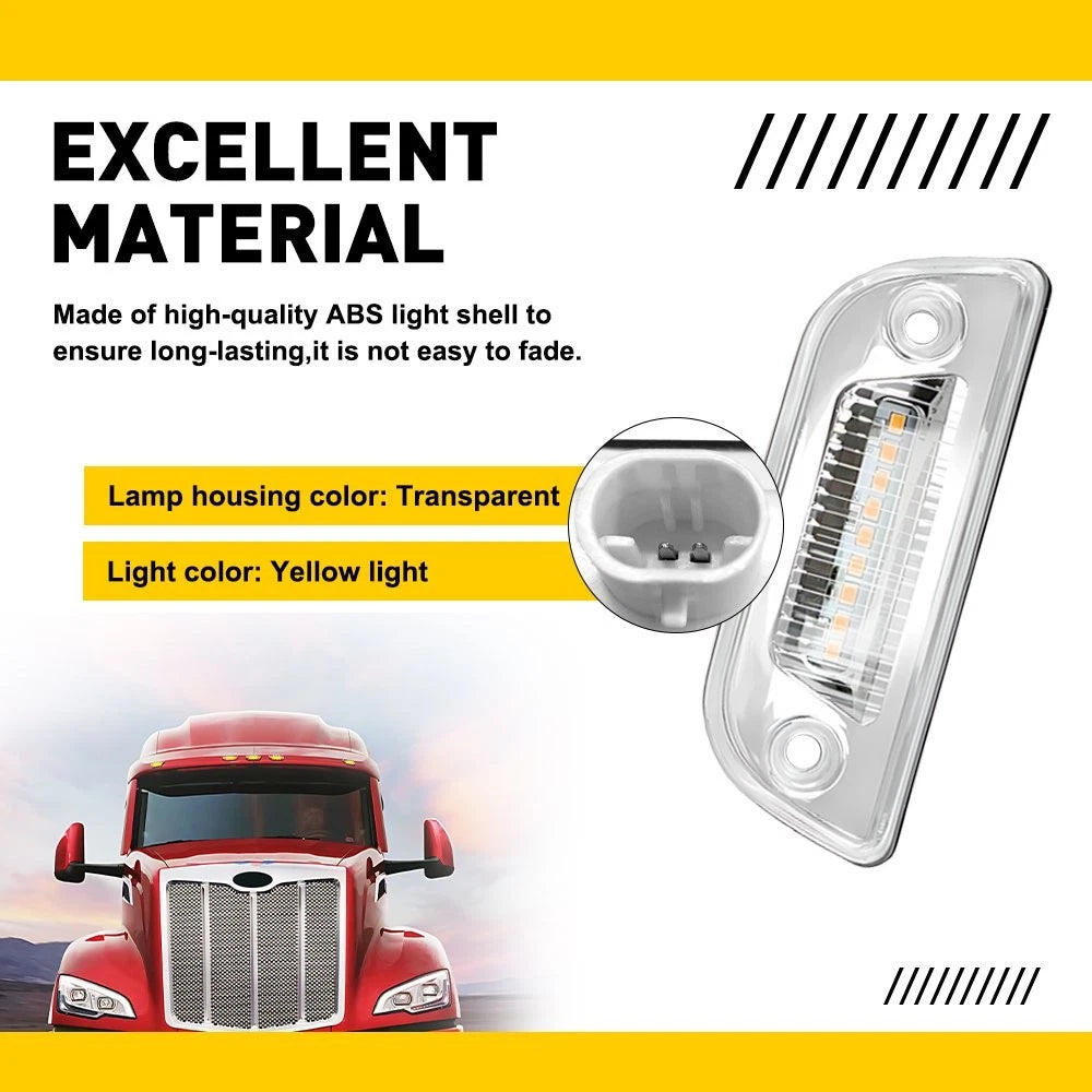 5X LED Cab Roof Marker Lights for Peterbilt 579 (2013–2023) - Clear Lens