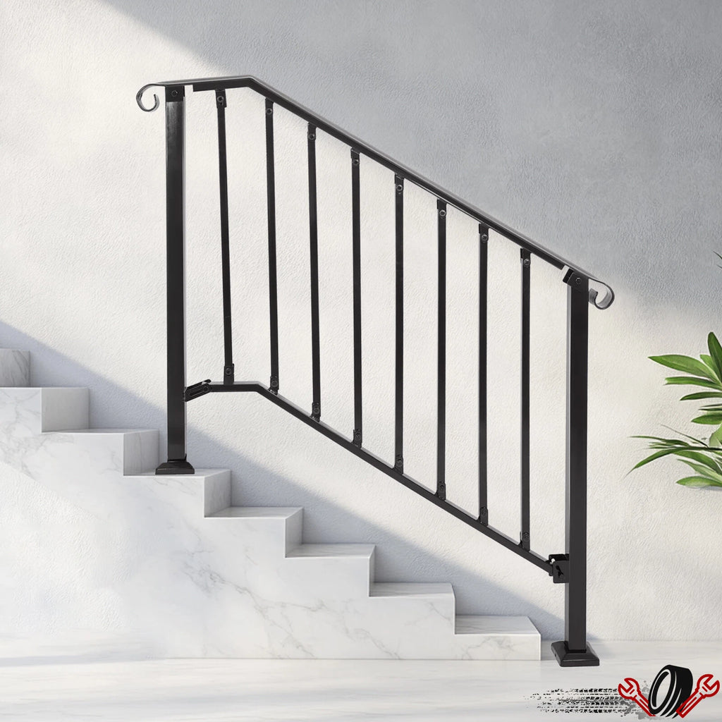 Adjustable Steel Step Handrail for Outdoor Stairs (Universal)