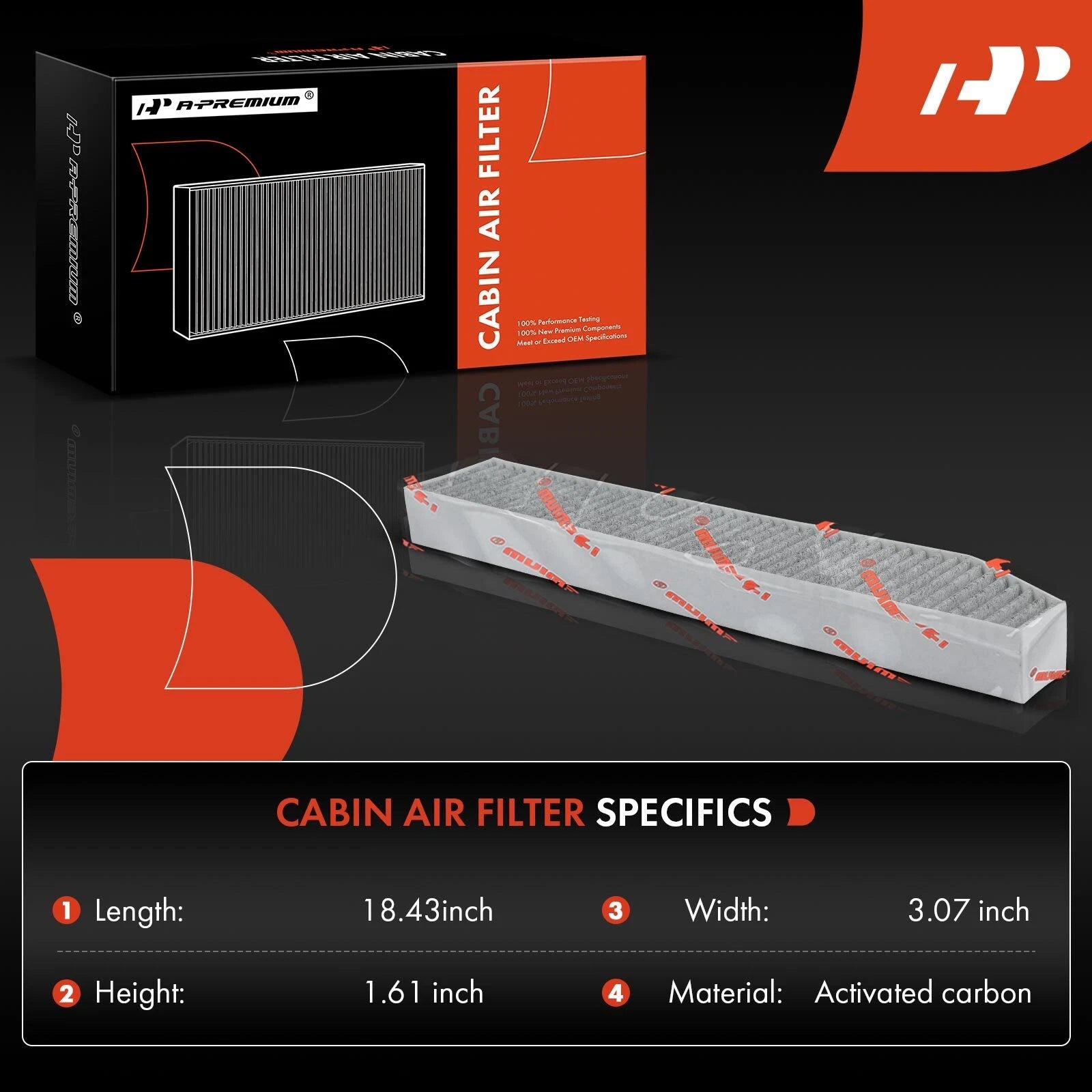 2X Activated Carbon Cabin Air Filter for Jeep Grand Cherokee (1999–2010)