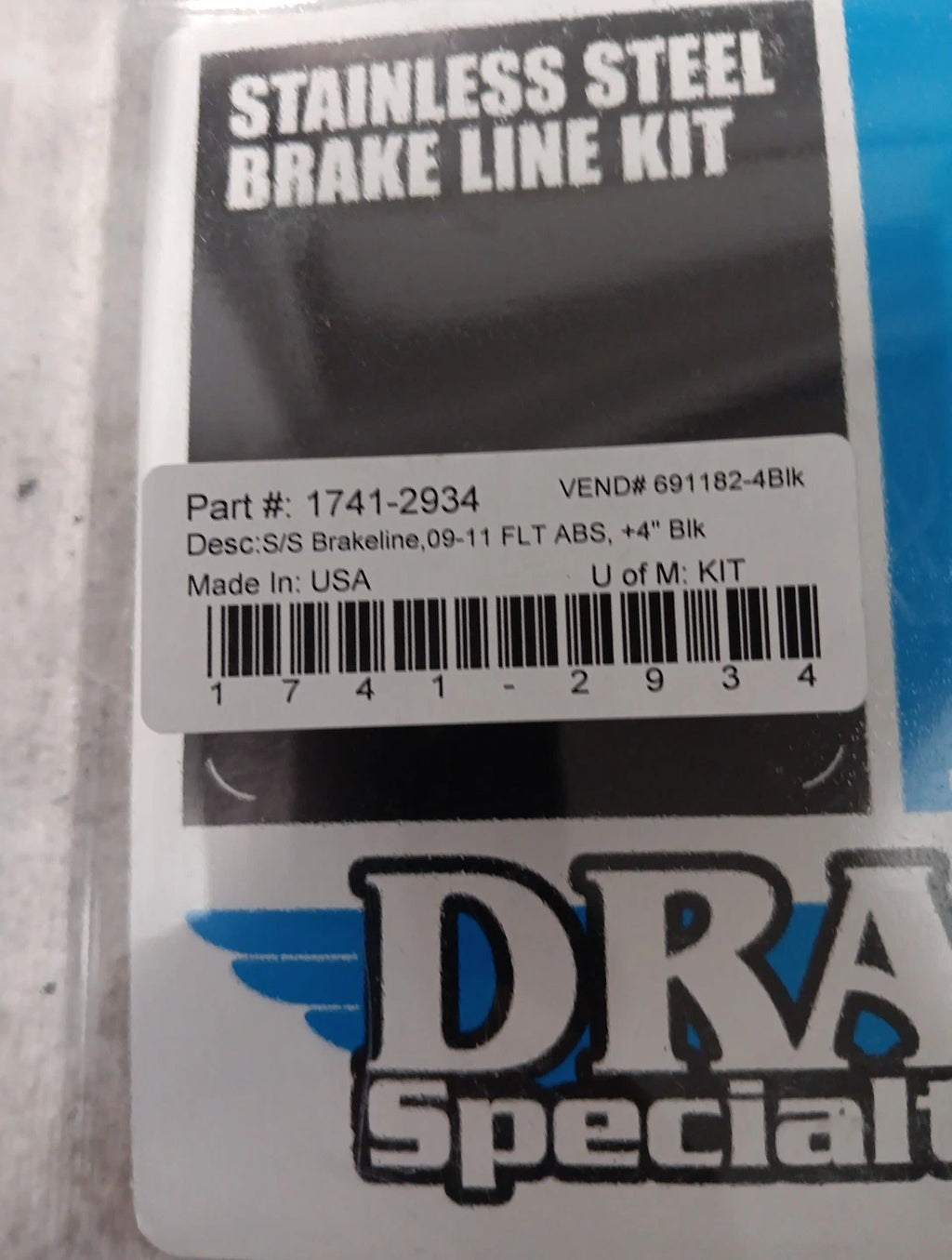 Stainless Steel Brake Line Kit for Drag Specialties (1741-2934)