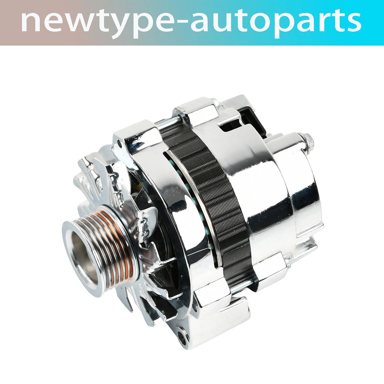 High Output Chrome Alternator for Chevy GM (130 Amp)