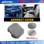 Gray Center Console Leather Cover for Toyota Tundra (2007–2013) Sequoia (2008–2022)