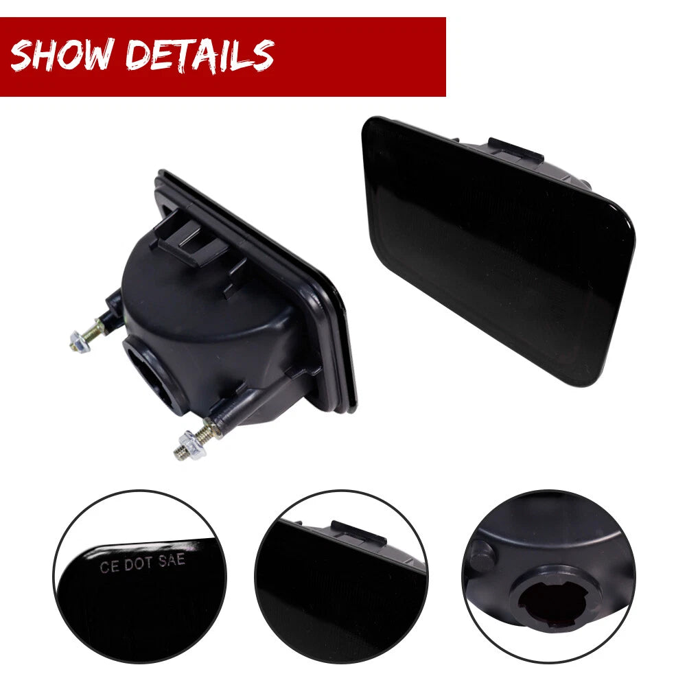 Set of 2 Smoked Lens Rear Bumper Reflectors for Hummer H2 (2005–2009)