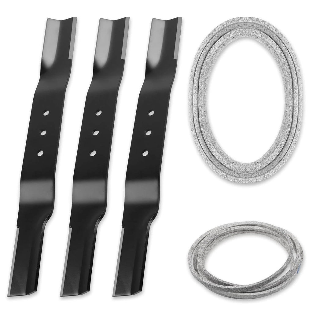 Set of 2 Lawn Mower Blades & 122" Belt for Swisher Finish Cut Mowers