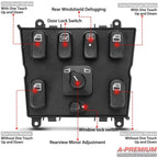 Power Window Switch for Mercedes-Benz ML500, ML55 AMG (2002-2003)