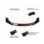 Front Bumper Lip Splitter Spoiler Side Skirts for Honda Civic Sedan (2016–2021)