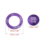 Engine Push Start Stop Button Cover Kit for Dodge Charger Challenger (2015-2023)