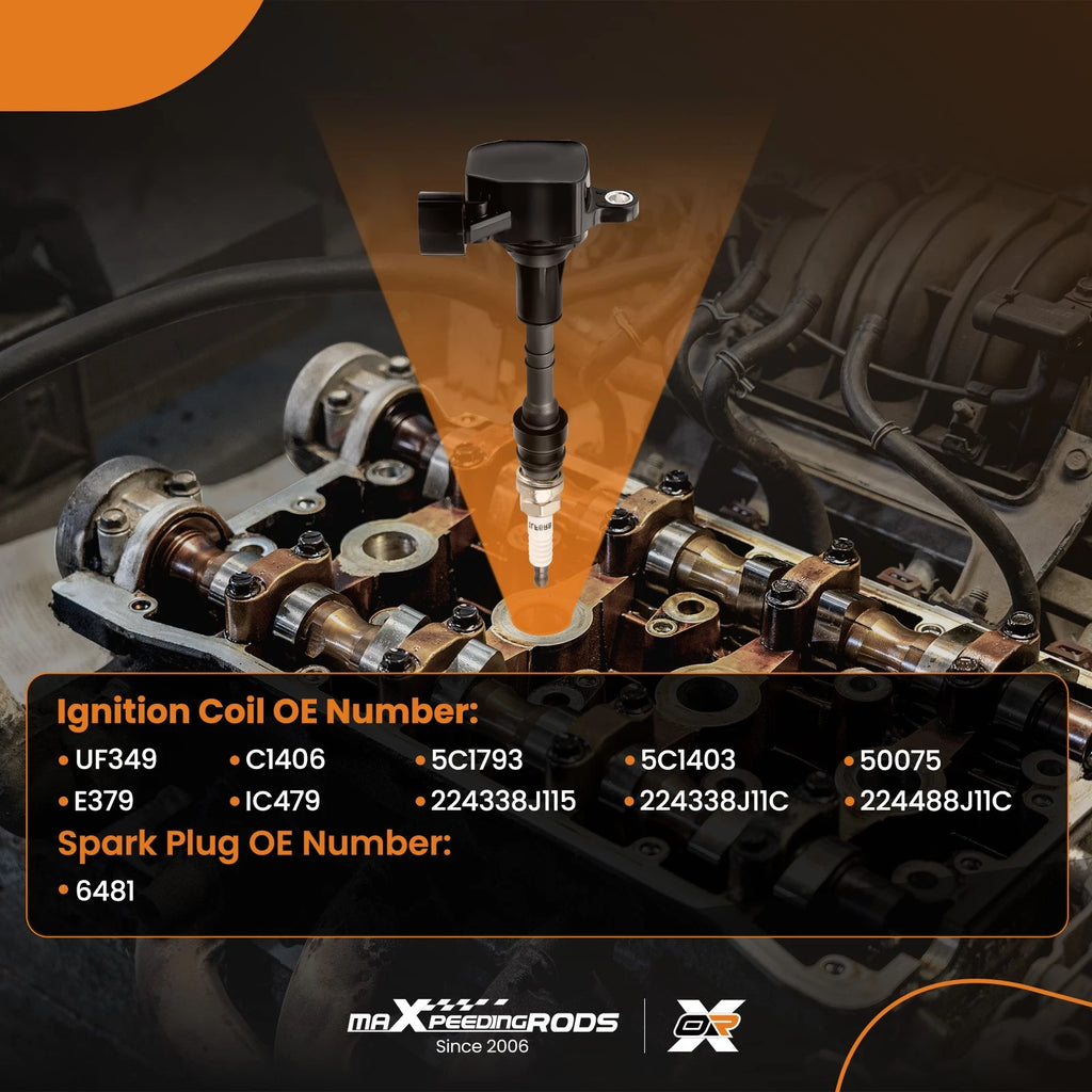 Ignition Coil & Spark Plug Kit for Infiniti I35 QX4 Nissan Xterra Quest (1999–2004)