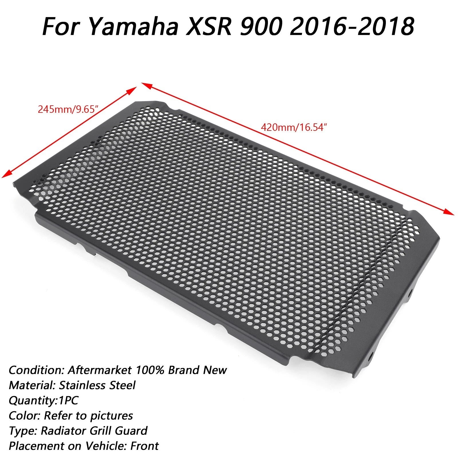 Radiator Guard Cover for Yamaha XSR900 Tracer 900 MT-09 / SP (2016–2020)