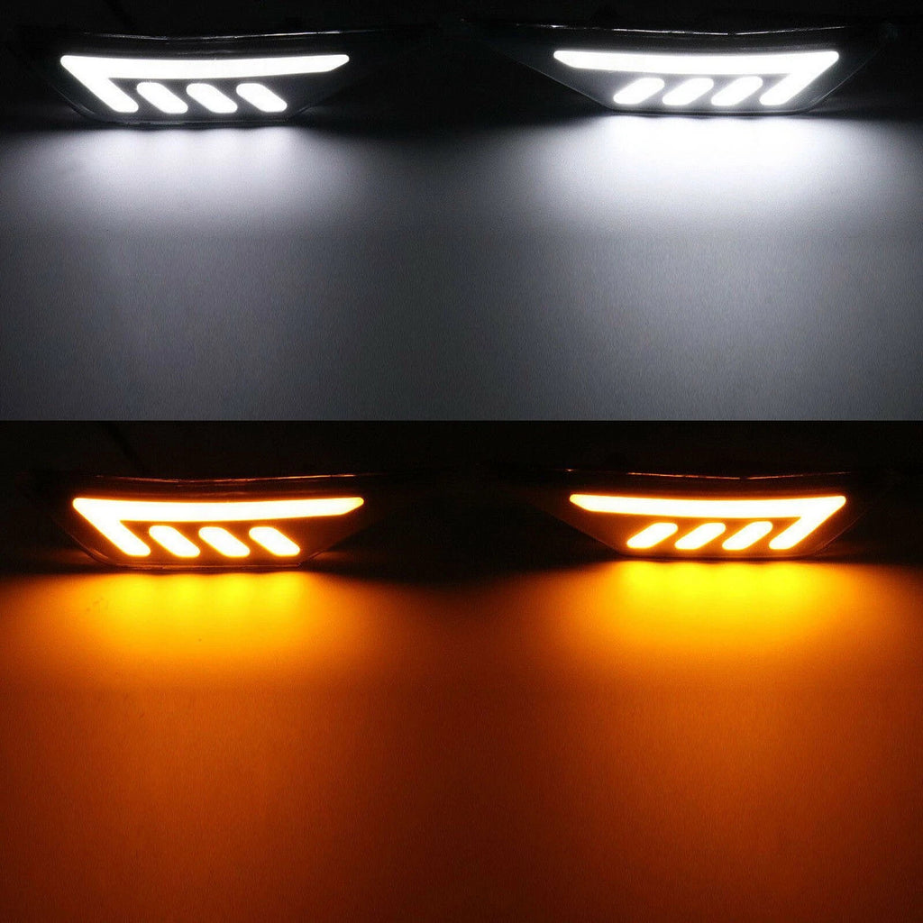 JDM Bright White Amber COB Side Marker Lights for Honda Civic (2016-2021)