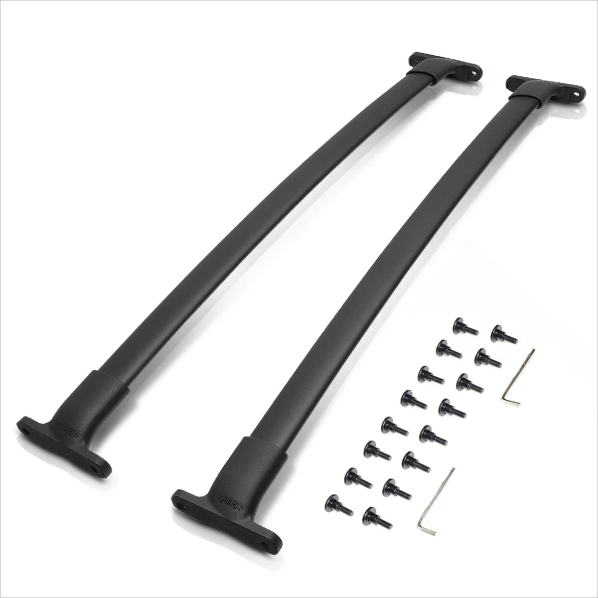 Roof Rack Crossbar Set for Ford Explorer (2016–2018) - Aluminum, Black