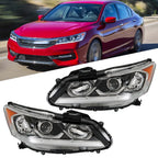 Headlight Assembly for Honda Accord (2016–2017) Left + Right Halogen