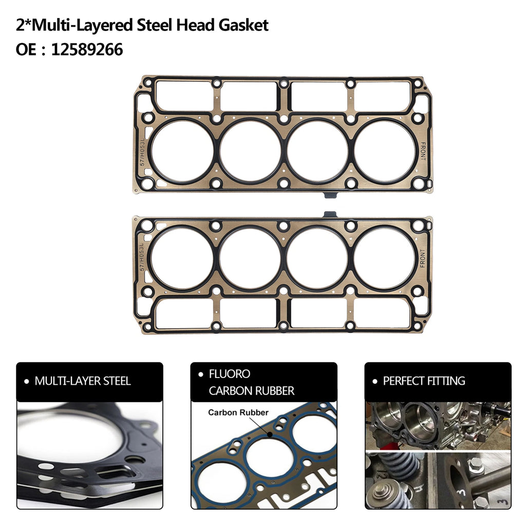 Head Gasket Set w/ Cylinder Bolts for Chevy Silverado GMC Sierra (2007–2013)