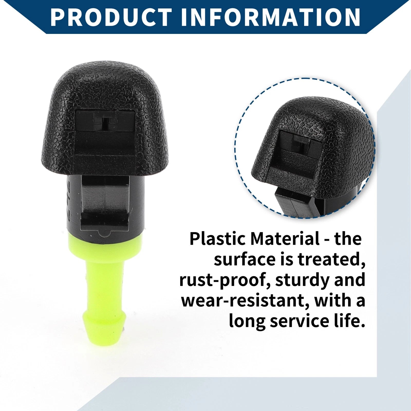 2 Pcs Front Windshield Washer Nozzles for Subaru Outback Legacy (1999–2023)