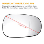 Right Side Heated White Mirror Glass for Nissan Micra (2002–2009)